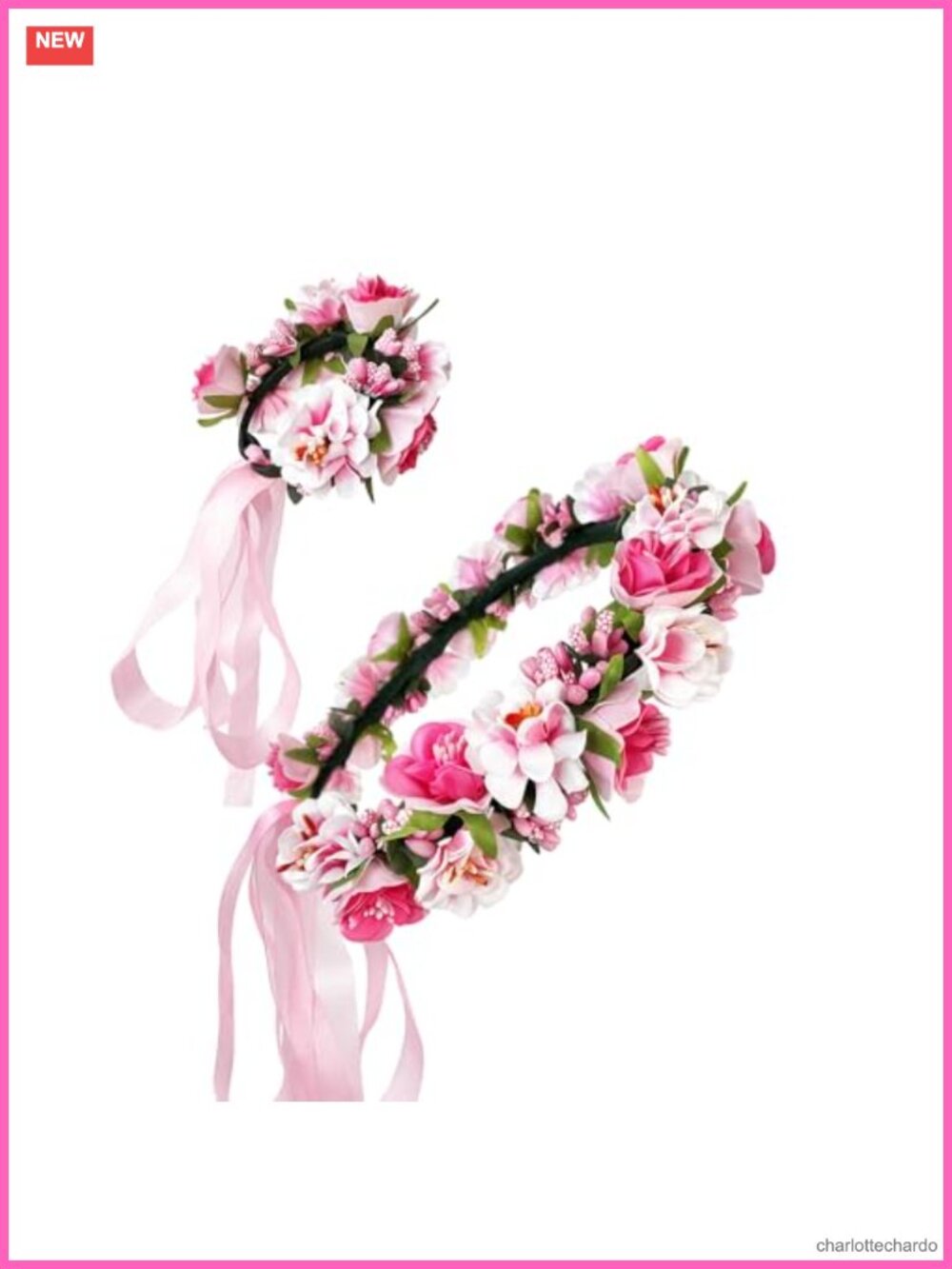 Floral Crown Headband & Wrist Corsage Set, Fabric Flower Hair Wreath for